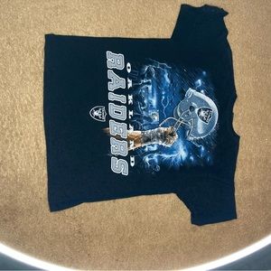 Throwback Oakland raiders thunder print on back large